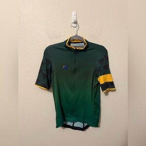 Rapha Australia Country Jersey Size L Green & Yellow Cycling Jersey Athletic